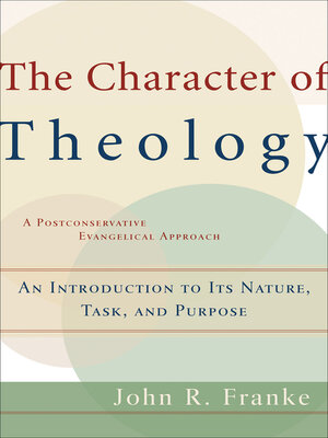 cover image of The Character of Theology